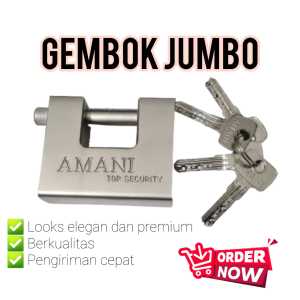 Gembok Balok Kotak Pagar Besar Pintu Rumah Gudang Anti Maling Rolling Door Panser Panzer 84mm Baja Gembok Jaket Kokoh