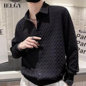 IELGY Nam Dài Co Giãn Thường Ngày Dễ Phối Màu Trơn-Áo Có Tay