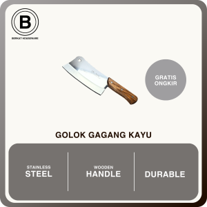 Golok Stainless Steel Gagang Kayu|Wooden Handle Cleaver B215