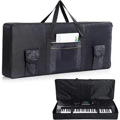 PLAYOU Portable 61 Key Electronic Piano Keyboard Gig Bag Carrying Bag Storage Holder Case 420D Cloth