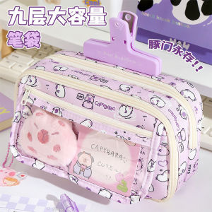 กระเป๋าใส่ปากกา ความทนทาน ประณีต กระเป๋าเอกสาร ปลาโลมา ซิป เหมาะสําหรับผู้หญิงที่มีปกสีขาว กันน้ำ