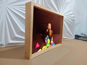 Bingkai kayu 21x30 Floating double Akrilik