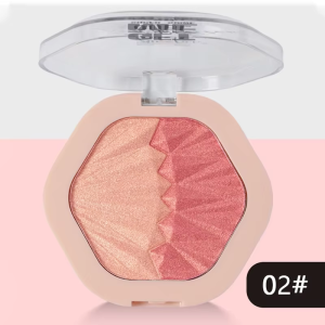 FAYRE GOLD 2-in-1 Blush Palette – Highlighter & Contour 2 Shades Pearl Shimmer Buildable Color Long-Lasting Everyday Essential Choice Affordable makeup