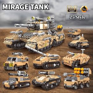 【SG Stock】Childrens Education Assembly Toys Military Model Tank Building Blocks