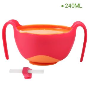3 in 1 Baby Straw Soup Bowl with Suction / Snack Bowl 240ml