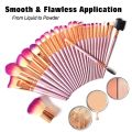 Jaf beauty makeup brush set professional women travel cosmetic kit purple pink. 