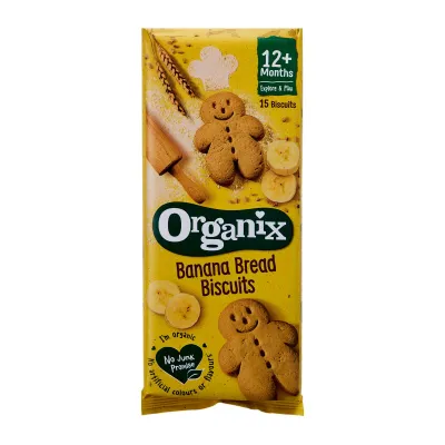 Organix Banana Bread Biscuits 12+ Months 135G Baby Snacks