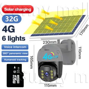 luckypo 5MP 4G SIM Card Solar CCTV Outdoor Waterproof CCTV Security Cameras CCTV Connect to Cellphone IP Security Cameras with panel