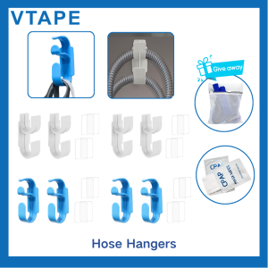 4-Pack — Tube Fixation Hook for CPAP Mask (with Anti-Detachment Design) A 2-in-1 accessory that combines a tube hook and a headgear hook effectively preventing hose leaks and tangling.