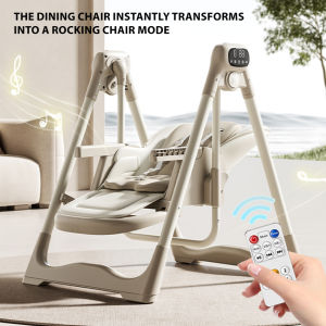 Smart Baby High Chair - Electric Rocking Chair Adjustable Height Convertible Baby Feeding Chair Suitable For Dining/Playing