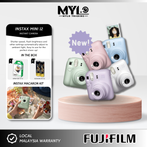 (READY STOCK) - Fujifilm Instax Mini 12 & Mini 11 & Mini 9 Instant Camera Macaron Kit | Fujifilm Malaysia Warranty - Butterbear | MelloBuddies