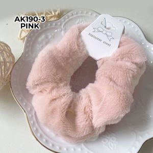 Ikat Rambut Scrunchie Korea Perempuan Dewasa Bahan Kain Velboa Bulu Halus Aksesoris Rambut AK190 ZIORRA