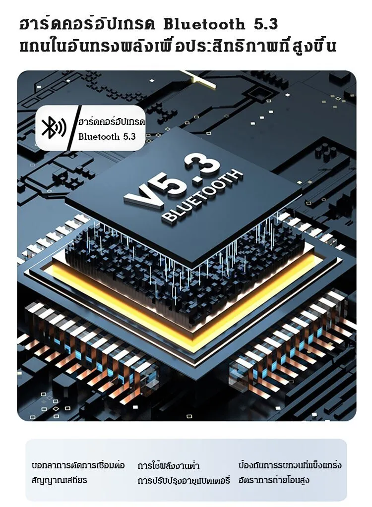 หูฟังใส่นอน MD538 ชุดหูฟังบลูทูธ Bluetooth 5.3 หูฟังไร้สาย แบบใส่ในหูขนาดเล็กบางเฉียบ