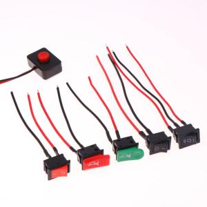[caichuitan] 5pcs Xe thuyền ô tô RV Phụ kiện tự làm Mini Rocker chuyển 24V on off chuyển đổi với dây 3A chuyển đổi chuyển đổi