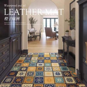 Keset Karpet Lantai Aesthetic Bahan Kulit dan Anti Kusut /Karpet Kamar Tidur/Karpet Ruang Tamu/Keset Dapur Panjang Anti Slip/Keset Kamar Mandi/Keset Kaki/Keset Kamar Tidur/Keset Anti Slip/Keset Pintu Masuk/Keset Anti Kotor/Keset Lantai Kulit Custom - P14