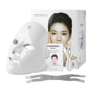 Suolaer 7 Colors Light LED Facial Mask with Neck Face Care Treatment Beauty Anti Acne Therapy Face Whitening Skin Rejuvenation Machine