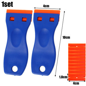 12PCS/Set Multi-functional Car Window Glass Cleaning Scraper with Plastic Blades Cleaning Scraper for Removal Floor Labels Sticker