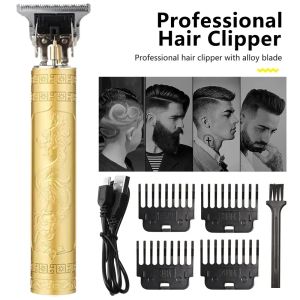 T9 Professional Electric Hair Clipper Shaver For Men Razor WaterProof Mens Mower Beard Trimmer Barber Shaving Hair Cutting Gold