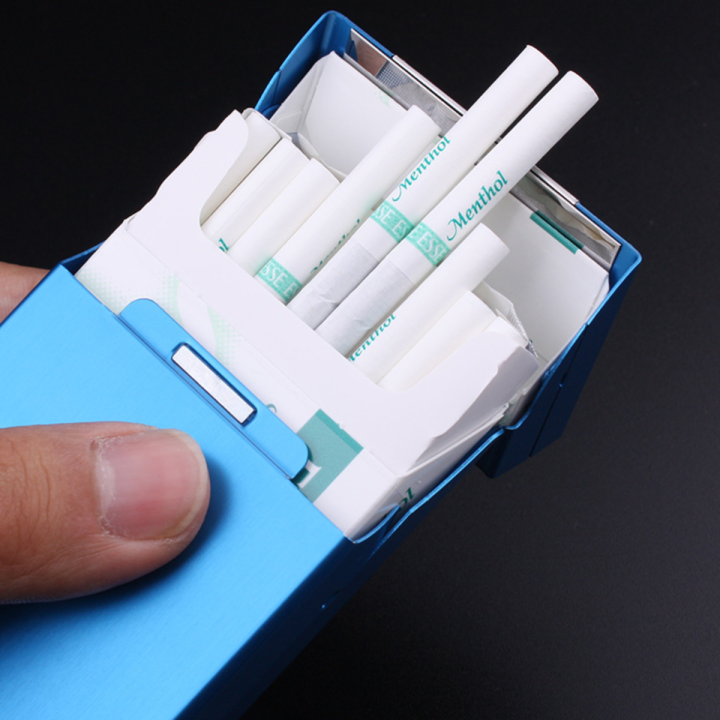 20 Thin Cigarettes Ultra-thin Fashion Cigarette Case Aluminum Alloy Metal  Box Cigarette Accessories Thinnest Cigarette Ultra Micro Shorts - Lazada