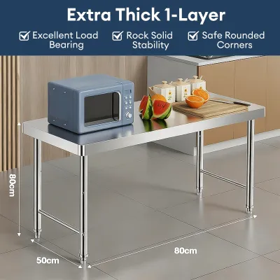 NINI 304 Stainless Steel Market Stall Table | Multi-Functional Commercial Table | Dining Tables | Waterproof Moisture-Proof Scratch-Resistant