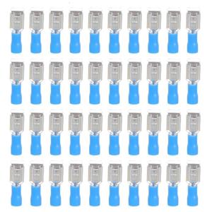 Pack Of 30/40 Piggybacks Spades Connectors Quick Disconnect Cable Crimps Terminals Red Half Insulated Spades Connectors set