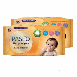 paseo baby wipes non parfume wipes 50 sheet hand & mouth