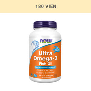 Now Ultra Omega-3 Fish Oil 1000mg – EPA 500mg + DHA 250mg – Hỗ trợ tim mạch não bộ thị lực