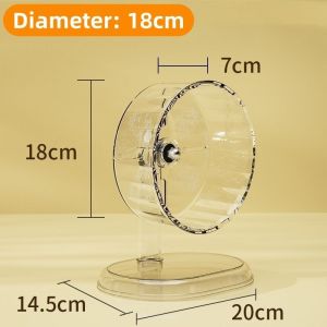 Hamster Transparent Running Wheel Toy Silent Hamster Exercise Wheel Safe Non-toxic Plastic