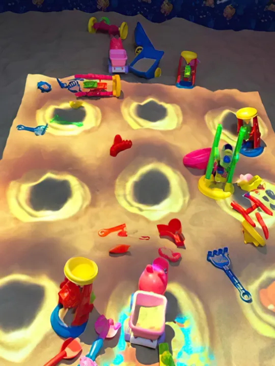 Interactive projection game beach integrated machine AR sand table ...