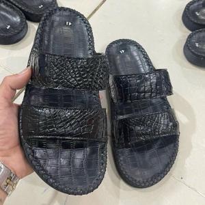 Dép hai quai da cá sấu thật cho nam