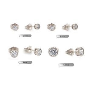 Xuping Anting Tusuk Wanita Perhiasan Lapis Emas Model Mata 1 Bulat List Emas