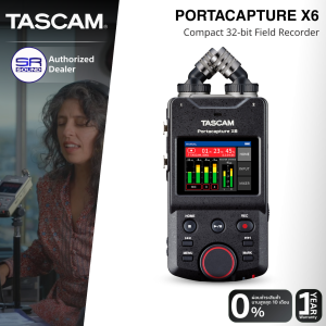 (ใช้โค้ดลดอีก10%) TASCAM PORTACAPTURE X6 Portable Audio Field Recorder เครื่องบันทึกเสียง พกพา มี Preset