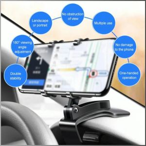 คลิปโทรศัพท์มือถือ ความปลอดภัย ที่วางโทรศัพท์มือถือในรถยนต์ มัลติฟังก์ชั่น ซิลิโคนกันลื่น