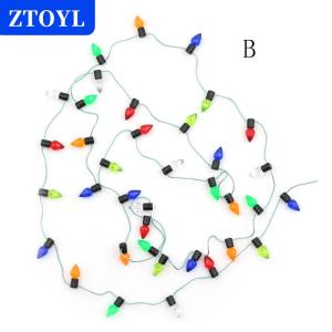 [COD]🔥🔥🔥ZTOYL 1m Dollhouse Miniature A String of multi-coloured plastic Christmas lights