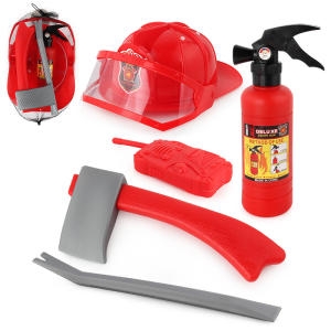 Kids Firefighter Costume for Kids Boy Cosplay Little Fireman Firemen Cosplay Vest Helmets Halloween Carnival Party Role Play