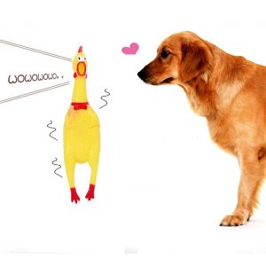 Creative Lovely Rubber Cute Screaming Chicken Pet Dog Chew Toy Pet Supplies Pet Squeaky Toy