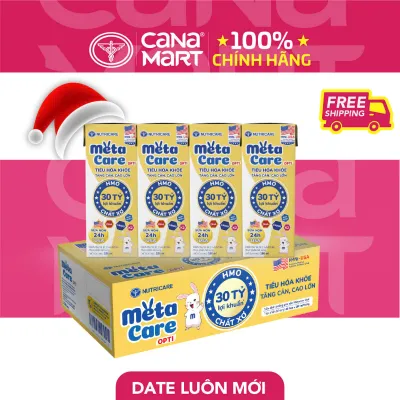 Thùng sữa bột pha sẵn Nutricare Metacare Opti tiêu hóa khỏe tăng cân cao lớn (180ml x 48 hộp)