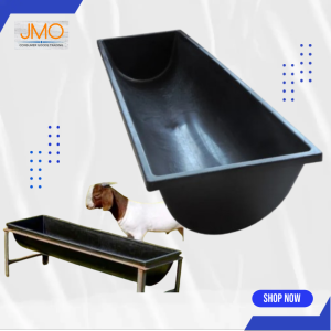 JMOCGT/ Goat Feeder Black L Miller Black Durable Plastic Goat Feeder