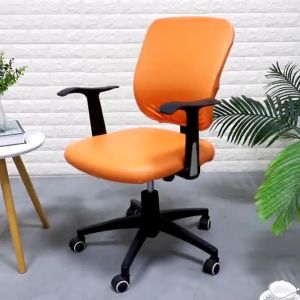 Chair Cover Waterproof PU Leather Stretch Seat Protector Dining Office Washable Slipcover