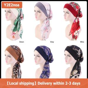【Local shipping】 Women Cancer Head Scarf Chemo Hair Loss Hat Turban Pre-Tied Headwear Bandana New