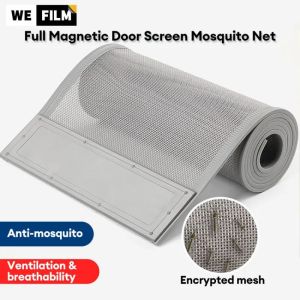 Full Magnetic Door Screen Mosquito Net Curtain Fly Insect Anti-mosquito Invisible Mesh for Home Office Store Curtain Environmentally Friendly Materials Are Suitable for Doorframes Below 215CM In Height.