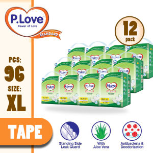 P.Love Standard Adult Tape Diapers - L10/M10/XL8 (12 Packs)