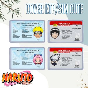 Cover Pelindung Kartu Identitas KTP SIM Karakter Naruto Kakashi Rock Lee Sasuke Sakura Gaara