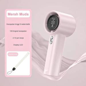 Mori 100 Level Kipas Turbo Portabel Adjustable Digital Display Kipas Angin Untuk Olahraga Luar Ruangan Dan Pendinginan Cepat Garansi 1 tahun