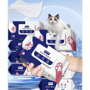 Pet Wet Wipes Wet tissue for Dog Cat Skin Care Tisu Basah Kucing Eye Tears Stain Remover Wipes Tears Disinfection