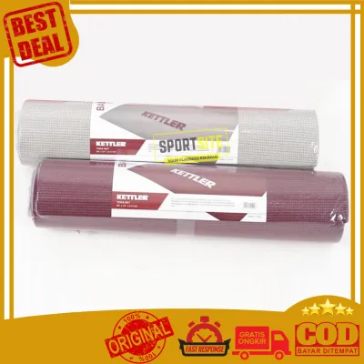 Kettler Matras Yoga Mat 4mm Gym Senam Pilates Aerobic Fitness Exercise Mate Pilattes 4.0 - 4.5MM Alat Olahraga Fitnes Yoga Mat 4 - 4.5 mm Original