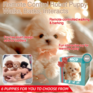 🐾Interactive Puppy Toy 遥控电子狗🐾 Remote Controlled / Walks & Barks / No-Fur Plush / Safe for Kids / Smart Pet Robot / Cute & Lifelike
