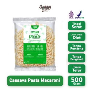 Pasta Macaroni 500gr - Ladang Lima Cassava Pasta Gluten Free