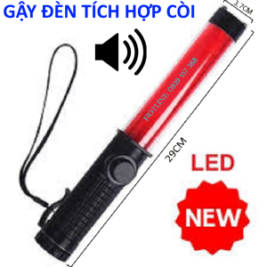 GẬY ĐÈN CHỈ HUY GIAO THÔNG 2 MÀU CÓ CÒI  GẬY PHÂN LUỒNG GIAO THÔNG ĐÈN CẢNH BÁO - SỬ DỤNG PIN