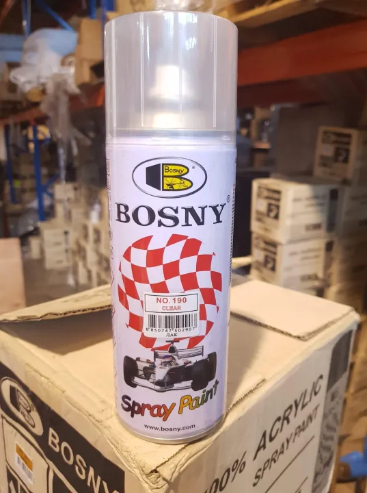 BANSOON BOSNY Spray Paint - Clear No. 190 (100% Acrylic) / quick drying / long lasting / from Thailand